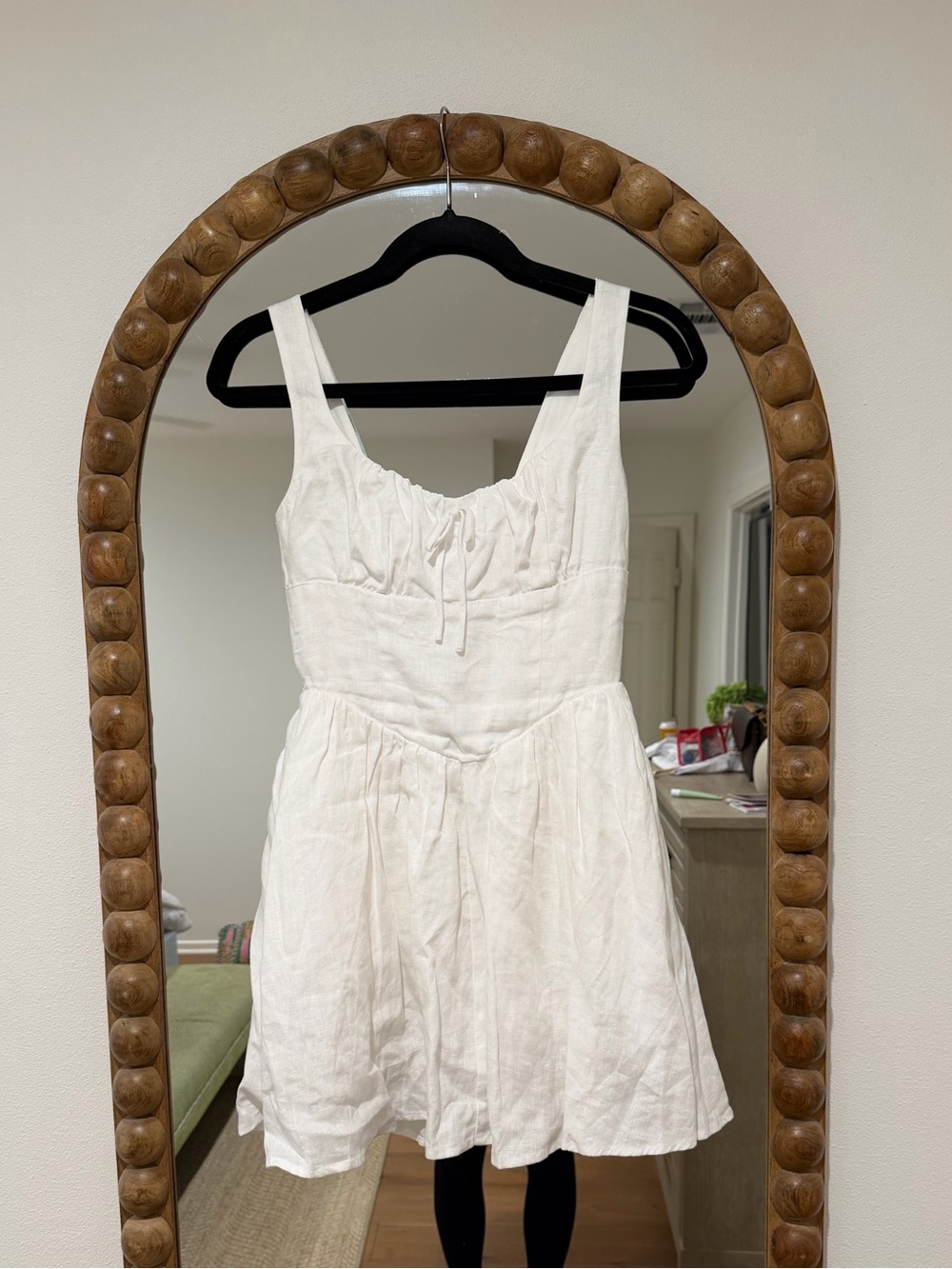 Few Moda Kourt Linen Mini Dress with Gathered Bust